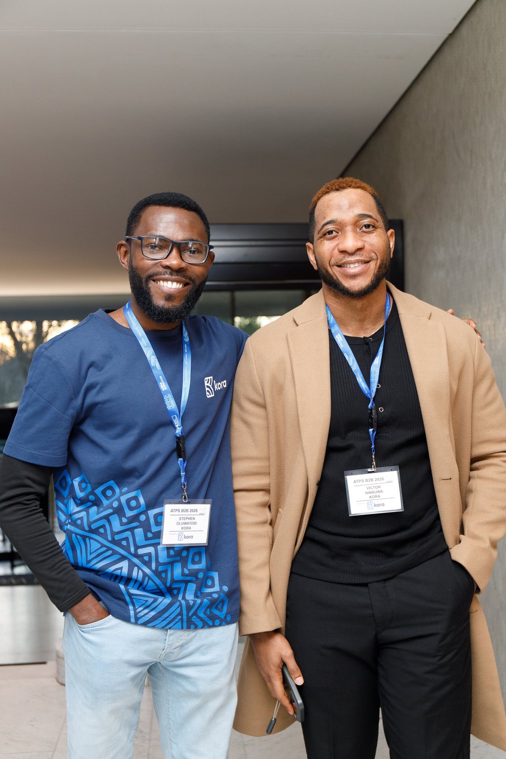 Victor Nwauwa with a Kora colleague at ATPS B2B 2026