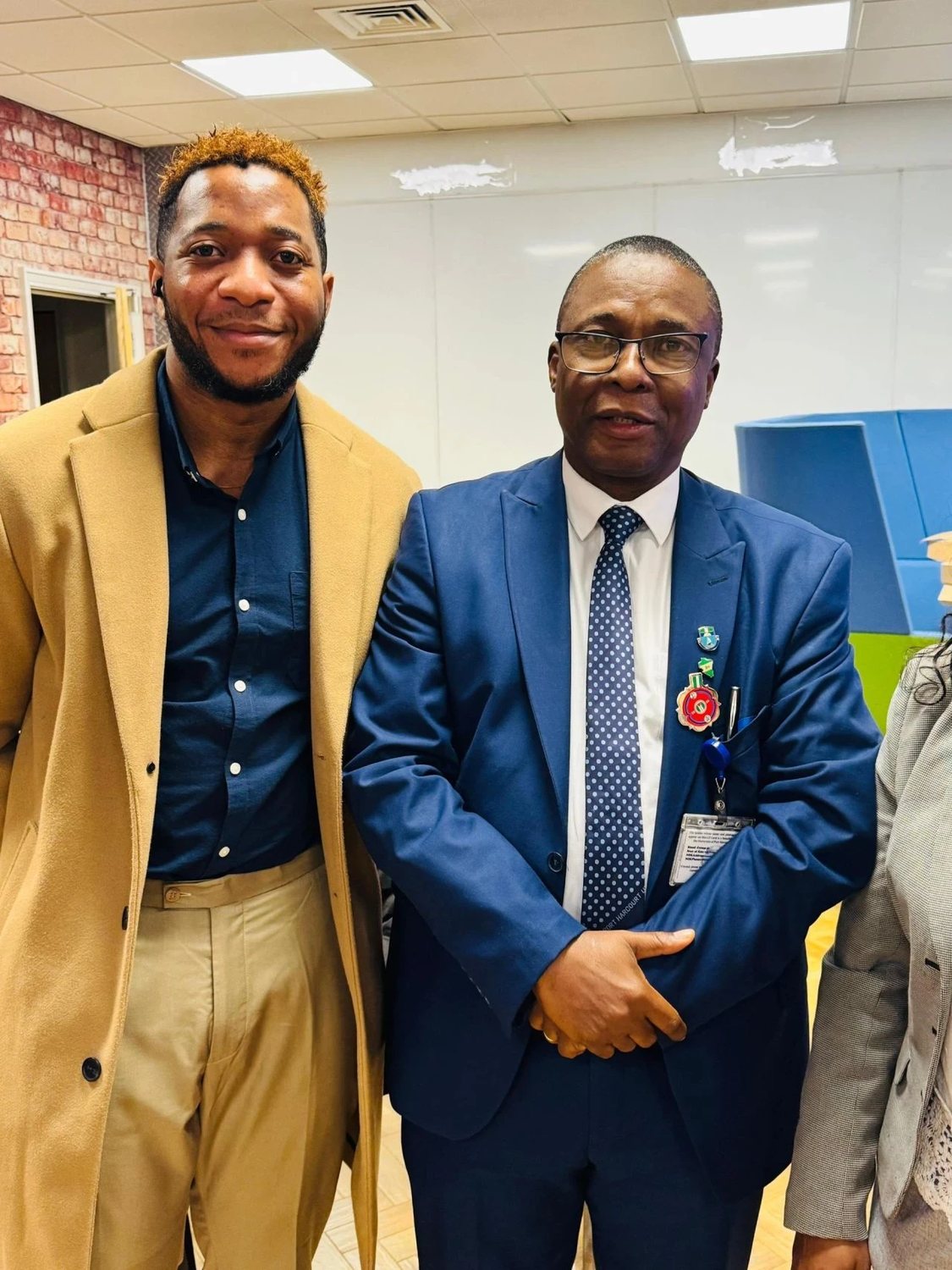Victor Nwauwa with Prof. Owunari Georgewill, Vice-Chancellor of the University of Port Harcourt